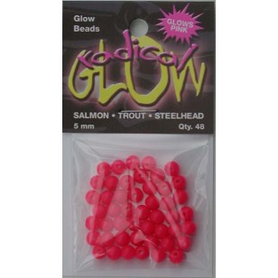 Radical Glow Beads Powerful Pink 4mm 48/bag