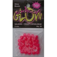 Radical Glow Beads Pink 6mm 30 / Pack