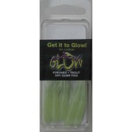 Radical Glow Hoochie Tube Packs Natural Green 1.5 inch 5/Pack