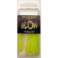 Radical Glow Hoochie Tube Pack Chartreuse 1.5 Inch 5 / Pack