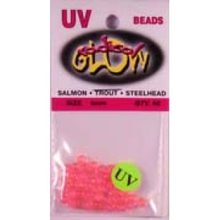Radical Glow Beads Pink UV 4MM 40 pack