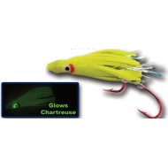 Vance's Tackle Micro Hoochie Chartreuse Glow