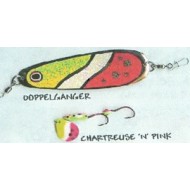 GVF Dodger/Lure Combo Dbl. Sided Chartruese/Pink 4.25"