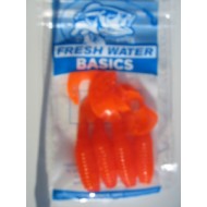 Fresh Water Basics 3" Mr. Walleye Grubs Orange