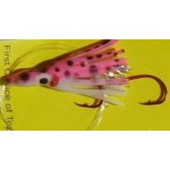 Vance's Tackle Micro Hoochie Speckled Hot Pink UV