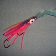 Crystal Basin Tackle Hoochie Thing Purple/Pink/Chartreuse