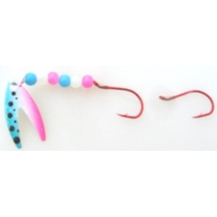 Rocky Mountain Tackle Crystal Rainbow Pink Blue Assassin Spinner Glow