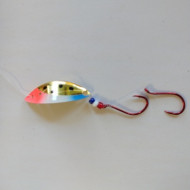 T-Bone Tackle Pickle Lure Red White Blue Gold - Flutter Spoon