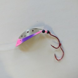 T-Bone Tackle Pickle Lure Pink Purple Nickel - Flutter Spoon