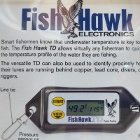 Fish Hawk Digital AT Depth Water Temperature Gauge # FH-TD