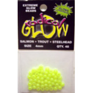 Radical Glow Beads Chartreuse 4mm 48/bag