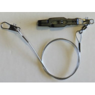 Affordable Tackle Downrigger Release Clips w/ 18" Stainless Steel Wire and Adjustable Clip 