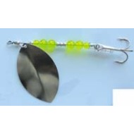 Radical Glow Pro Willow UV Salmon Spinner Chartreuse